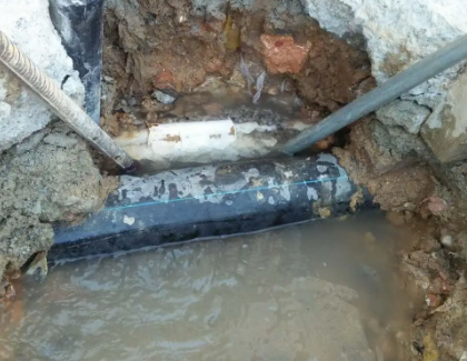 尖山测漏水之水管漏水